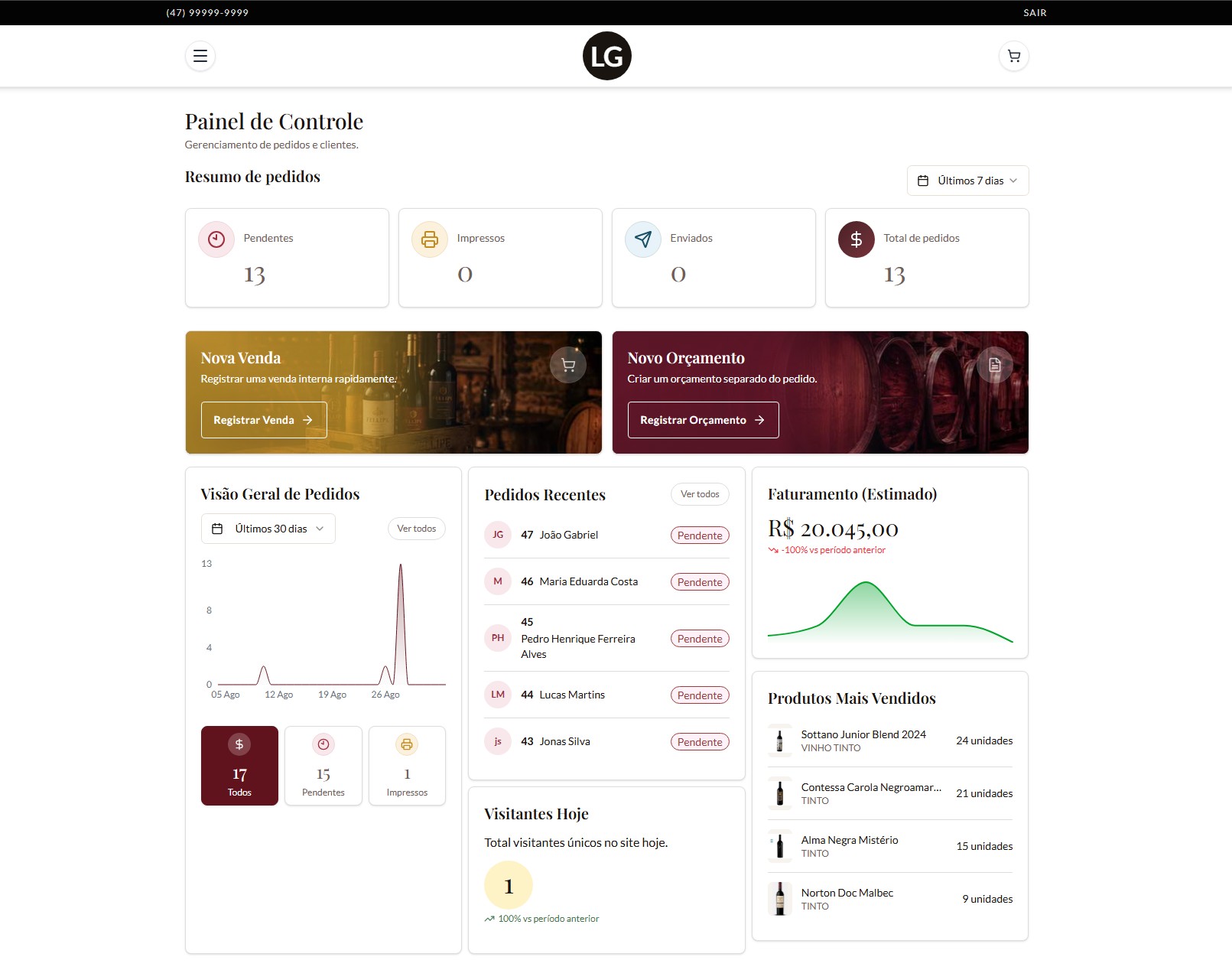 Dashboard para distribuidoras